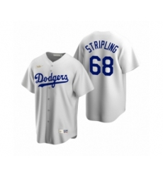 Men's Los Angeles Dodgers #68 Ross Stripling Nike White Cooperstown Collection Home Jersey
