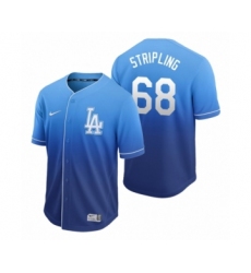 Men's Los Angeles Dodgers #68 Ross Stripling Royal Fade Nike Jersey