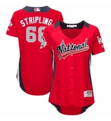 Women's Majestic Los Angeles Dodgers #68 Ross Stripling Game Red National League 2018 MLB All-Star MLB Jersey