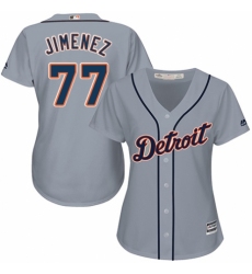 Women's Majestic Detroit Tigers #77 Joe Jimenez Authentic Grey Road Cool Base MLB Jersey