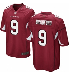 Men's Nike Arizona Cardinals #9 Sam Bradford Game Red Team Color NFL Jersey