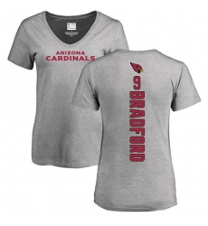 NFL Women's Nike Arizona Cardinals #9 Sam Bradford Ash Backer V-Neck T-Shirt