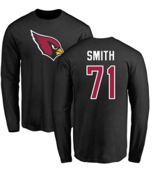 NFL Nike Arizona Cardinals #71 Andre Smith Black Name & Number Logo Long Sleeve T-Shirt