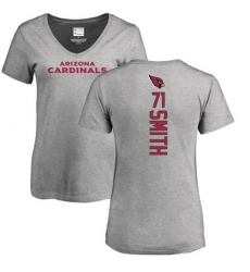 NFL Women's Nike Arizona Cardinals #71 Andre Smith Ash Backer V-Neck T-Shirt