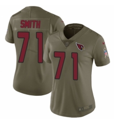Women's Nike Arizona Cardinals #71 Andre Smith Limited Olive 2017 Salute to Service NFL Jersey