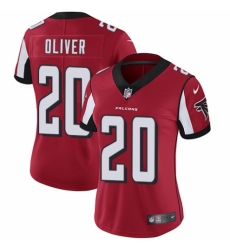 Women's Nike Atlanta Falcons #20 Isaiah Oliver Red Team Color Vapor Untouchable Limited Player NFL Jersey