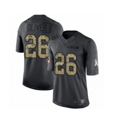 Youth Atlanta Falcons #26 Isaiah Oliver Limited Black 2016 Salute to Service Football Jersey