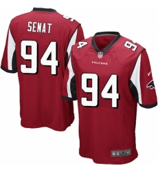 Men's Nike Atlanta Falcons #94 Deadrin Senat Game Red Team Color NFL Jersey