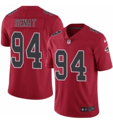 Men's Nike Atlanta Falcons #94 Deadrin Senat Limited Red Rush Vapor Untouchable NFL Jersey