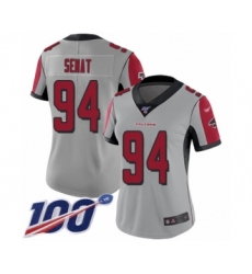 Women's Atlanta Falcons #94 Deadrin Senat Limited Silver Inverted Legend 100th Season Football Jersey