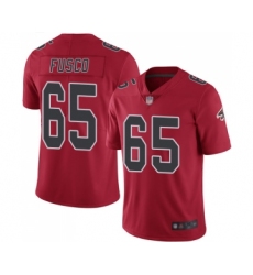 Men's Atlanta Falcons #65 Brandon Fusco Limited Red Rush Vapor Untouchable Football Jersey