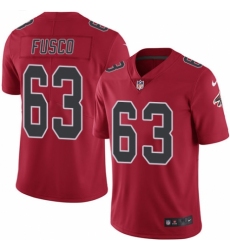 Men's Nike Atlanta Falcons #63 Brandon Fusco Elite Red Rush Vapor Untouchable NFL Jersey