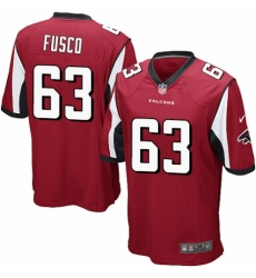 Men's Nike Atlanta Falcons #63 Brandon Fusco Game Red Team Color NFL Jersey