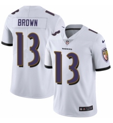 Men's Nike Baltimore Ravens #13 John Brown White Vapor Untouchable Limited Player NFL Jersey