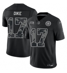 Men's Tennessee Titans #17 Chimere Dike Black F.U.S.E. 2026 Salute to Service Limited Football Stitched Jersey
