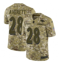 Men's Nike Baltimore Ravens #28 Anthony Averett Limited Camo 2018 Salute to Service NFL Jersey