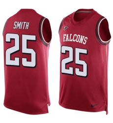 Men's Nike Atlanta Falcons #25 Ito Smith Limited Red Player Name & Number Tank Top NFL Jersey
