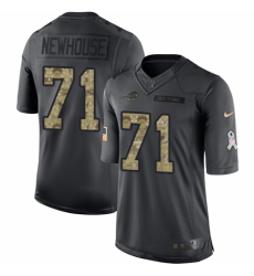 Men's Nike Buffalo Bills #71 Marshall Newhouse Limited Black 2016 Salute to Service NFL Jersey