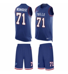 Men's Nike Buffalo Bills #71 Marshall Newhouse Limited Royal Blue Tank Top Suit NFL Jersey