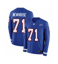 Men's Nike Buffalo Bills #71 Marshall Newhouse Limited Royal Blue Therma Long Sleeve NFL Jersey