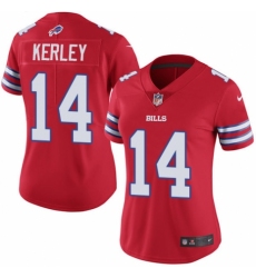 Women's Nike Buffalo Bills #14 Jeremy Kerley Limited Red Rush Vapor Untouchable NFL Jersey