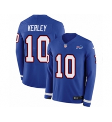 Youth Nike Buffalo Bills #10 Jeremy Kerley Limited Royal Blue Therma Long Sleeve NFL Jersey