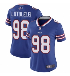 Women's Nike Buffalo Bills #98 Star Lotulelei Royal Blue Team Color Vapor Untouchable Limited Player NFL Jersey
