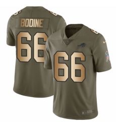 Men's Nike Buffalo Bills #66 Russell Bodine Limited Olive/Gold 2017 Salute to Service NFL Jersey