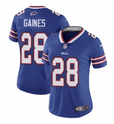Women's Nike Buffalo Bills #28 Phillip Gaines Royal Blue Team Color Vapor Untouchable Elite Player NFL Jersey