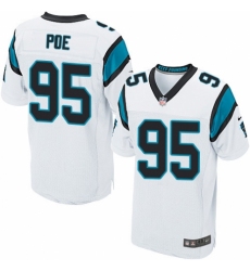 Men's Nike Carolina Panthers #95 Dontari Poe Elite White NFL Jersey