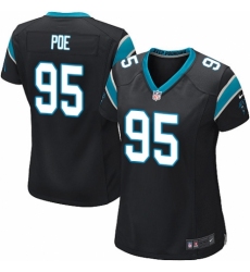 Women's Nike Carolina Panthers #95 Dontari Poe Game Black Team Color NFL Jersey
