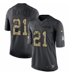 Men's Nike Carolina Panthers #21 Da'Norris Searcy Limited Black 2016 Salute to Service NFL Jersey