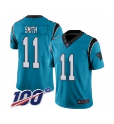 Men's Carolina Panthers #11 Torrey Smith Blue Alternate Vapor Untouchable Limited Player 100th Season Football Jersey