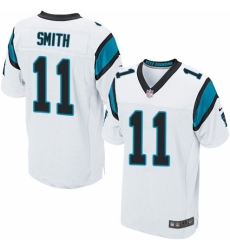 Men's Nike Carolina Panthers #11 Torrey Smith Elite White NFL Jersey