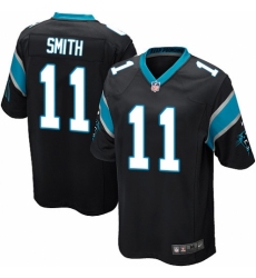 Men's Nike Carolina Panthers #11 Torrey Smith Game Black Team Color NFL Jersey