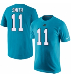NFL Men's Nike Carolina Panthers #11 Torrey Smith Blue Rush Pride Name & Number T-Shirt