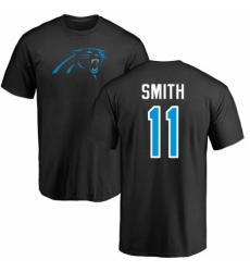 NFL Nike Carolina Panthers #11 Torrey Smith Black Name & Number Logo T-Shirt