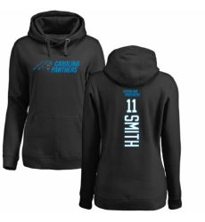 NFL Women's Nike Carolina Panthers #11 Torrey Smith Black Backer Pullover Hoodie
