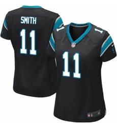 Women's Nike Carolina Panthers #11 Torrey Smith Game Black Team Color NFL Jersey