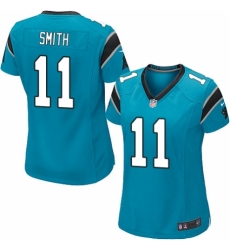 Women's Nike Carolina Panthers #11 Torrey Smith Game Blue Alternate NFL Jersey