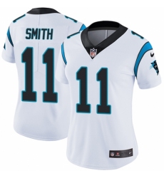 Women's Nike Carolina Panthers #11 Torrey Smith White Vapor Untouchable Elite Player NFL Jersey