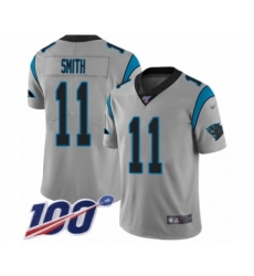 Youth Carolina Panthers #11 Torrey Smith Silver Inverted Legend Limited 100th Season Football Jersey