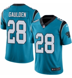 Men's Nike Carolina Panthers #28 Rashaan Gaulden Blue Alternate Vapor Untouchable Limited Player NFL Jersey