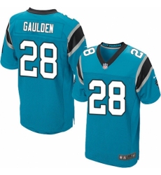 Men's Nike Carolina Panthers #28 Rashaan Gaulden Elite Blue Alternate NFL Jersey