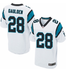 Men's Nike Carolina Panthers #28 Rashaan Gaulden Elite White NFL Jersey