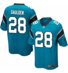 Men's Nike Carolina Panthers #28 Rashaan Gaulden Game Blue Alternate NFL Jersey