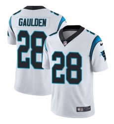 Men's Nike Carolina Panthers #28 Rashaan Gaulden White Vapor Untouchable Limited Player NFL Jersey