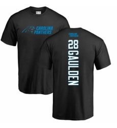 NFL Nike Carolina Panthers #28 Rashaan Gaulden Black Backer T-Shirt