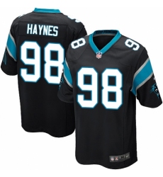 Men's Nike Carolina Panthers #98 Marquis Haynes Game Black Team Color NFL Jersey