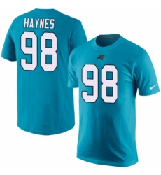 NFL Men's Nike Carolina Panthers #98 Marquis Haynes Blue Rush Pride Name & Number T-Shirt